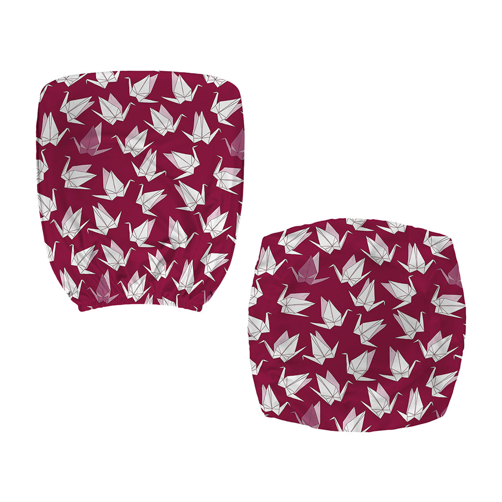 Japanese Origami Crane Pattern Print Office Chair Cover
