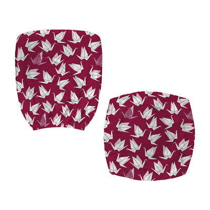 Japanese Origami Crane Pattern Print Office Chair Cover