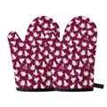 Japanese Origami Crane Pattern Print Oven Mitts