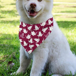 Japanese Origami Crane Pattern Print Over The Collar Dog Bandana