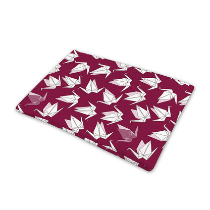 Japanese Origami Crane Pattern Print Pet Cooling Mat Cover