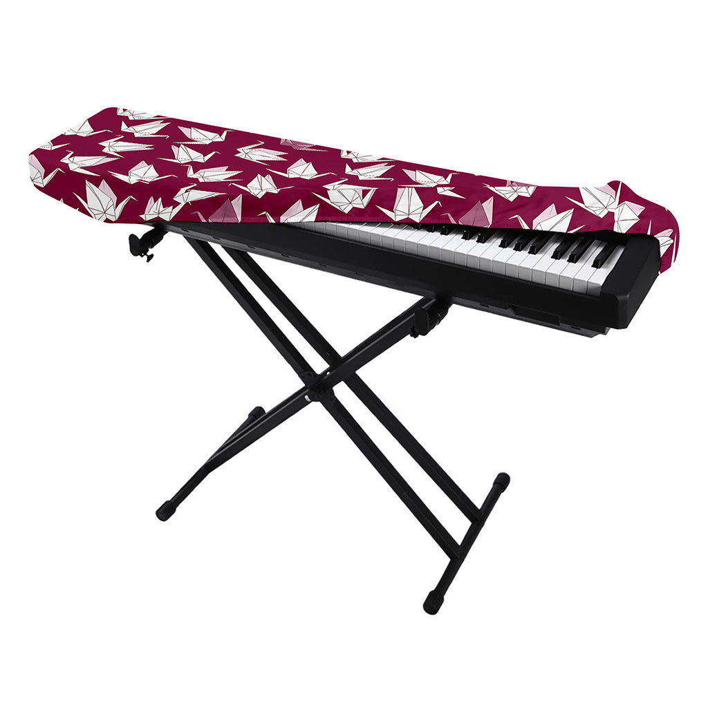 Japanese Origami Crane Pattern Print Piano Keyboard Cover