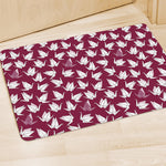 Japanese Origami Crane Pattern Print Polyester Doormat