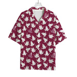 Japanese Origami Crane Pattern Print Rayon Hawaiian Shirt