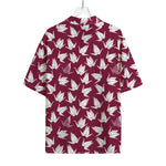 Japanese Origami Crane Pattern Print Rayon Hawaiian Shirt