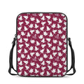 Japanese Origami Crane Pattern Print Rectangular Crossbody Bag