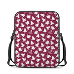 Japanese Origami Crane Pattern Print Rectangular Crossbody Bag