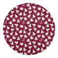 Japanese Origami Crane Pattern Print Round Blanket
