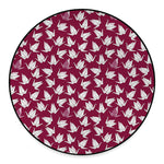 Japanese Origami Crane Pattern Print Round Floor Mat