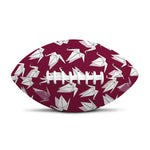 Japanese Origami Crane Pattern Print Rugby Ball