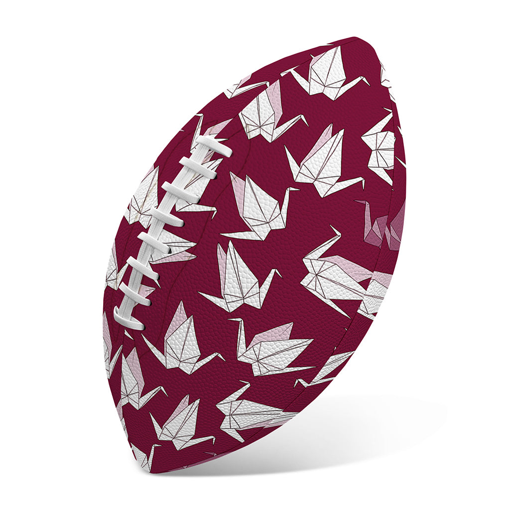 Japanese Origami Crane Pattern Print Rugby Ball