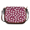 Japanese Origami Crane Pattern Print Saddle Bag