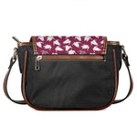 Japanese Origami Crane Pattern Print Saddle Bag