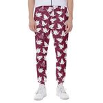 Japanese Origami Crane Pattern Print Scuba Joggers