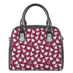 Japanese Origami Crane Pattern Print Shoulder Handbag