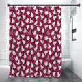 Japanese Origami Crane Pattern Print Shower Curtain