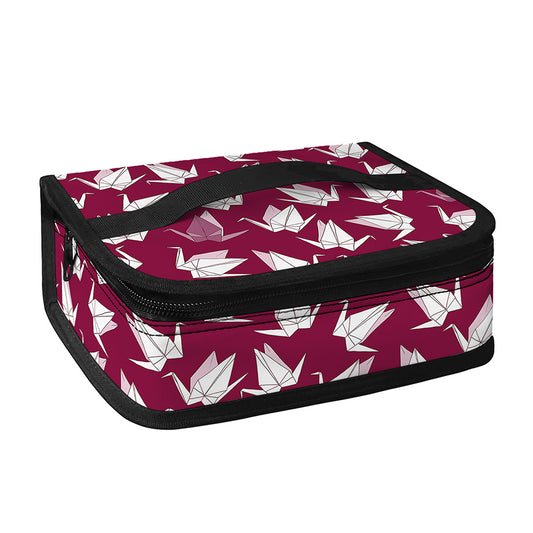 Japanese Origami Crane Pattern Print Small Lunch Bag