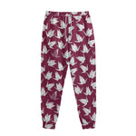 Japanese Origami Crane Pattern Print Sweatpants