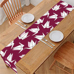 Japanese Origami Crane Pattern Print Table Runner