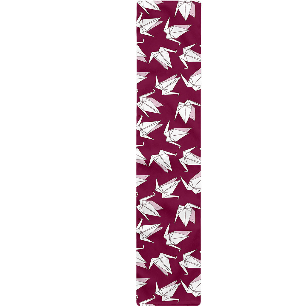 Japanese Origami Crane Pattern Print Table Runner