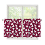 Japanese Origami Crane Pattern Print Tier Curtains