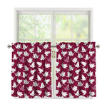 Japanese Origami Crane Pattern Print Tier Curtains