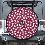 Japanese Origami Crane Pattern Print Tire Cover With Camera Hole