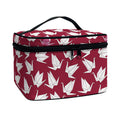 Japanese Origami Crane Pattern Print Travel Makeup Bag