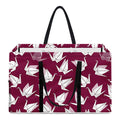 Japanese Origami Crane Pattern Print Utility Tote Bag