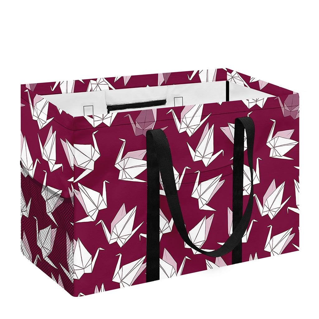 Japanese Origami Crane Pattern Print Utility Tote Bag