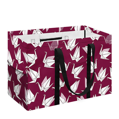 Japanese Origami Crane Pattern Print Utility Tote Bag