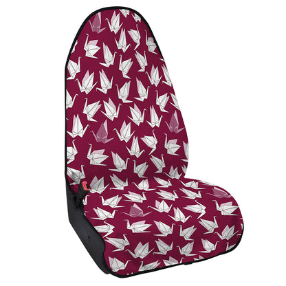 Japanese Origami Crane Pattern Print Waterproof Car Seat Cover