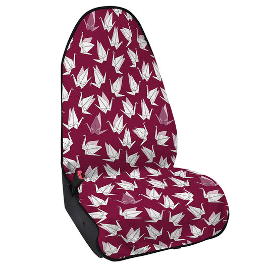 Japanese Origami Crane Pattern Print Waterproof Car Seat Cover