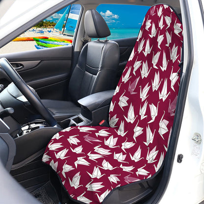 Japanese Origami Crane Pattern Print Waterproof Car Seat Cover