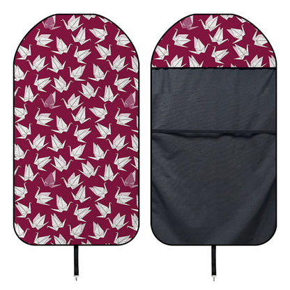 Japanese Origami Crane Pattern Print Waterproof Car Seat Cover