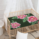 Japanese Peony Print Baby Crib Sheet