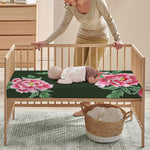 Japanese Peony Print Baby Crib Sheet