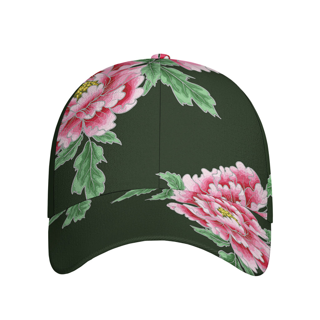 Japanese Peony Print Baseball Cap