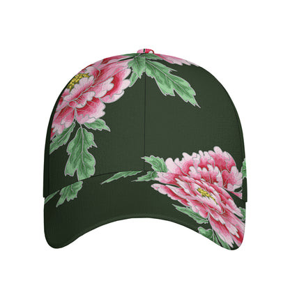 Japanese Peony Print Baseball Cap