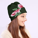 Japanese Peony Print Beanie
