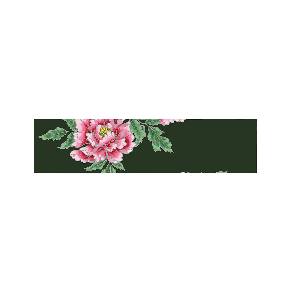 Japanese Peony Print Bed Runner