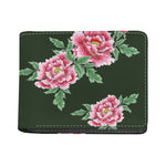 Japanese Peony Print Bifold Wallet
