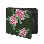 Japanese Peony Print Bifold Wallet