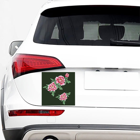 Japanese Peony Print Car Sticker