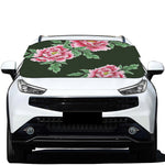 Japanese Peony Print Car Windshield Snow Cover
