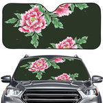Japanese Peony Print Car Windshield Sun Shade