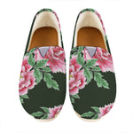 Japanese Peony Print Casual Shoes