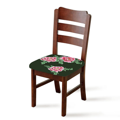 Japanese Peony Print Chair Cushion Cover