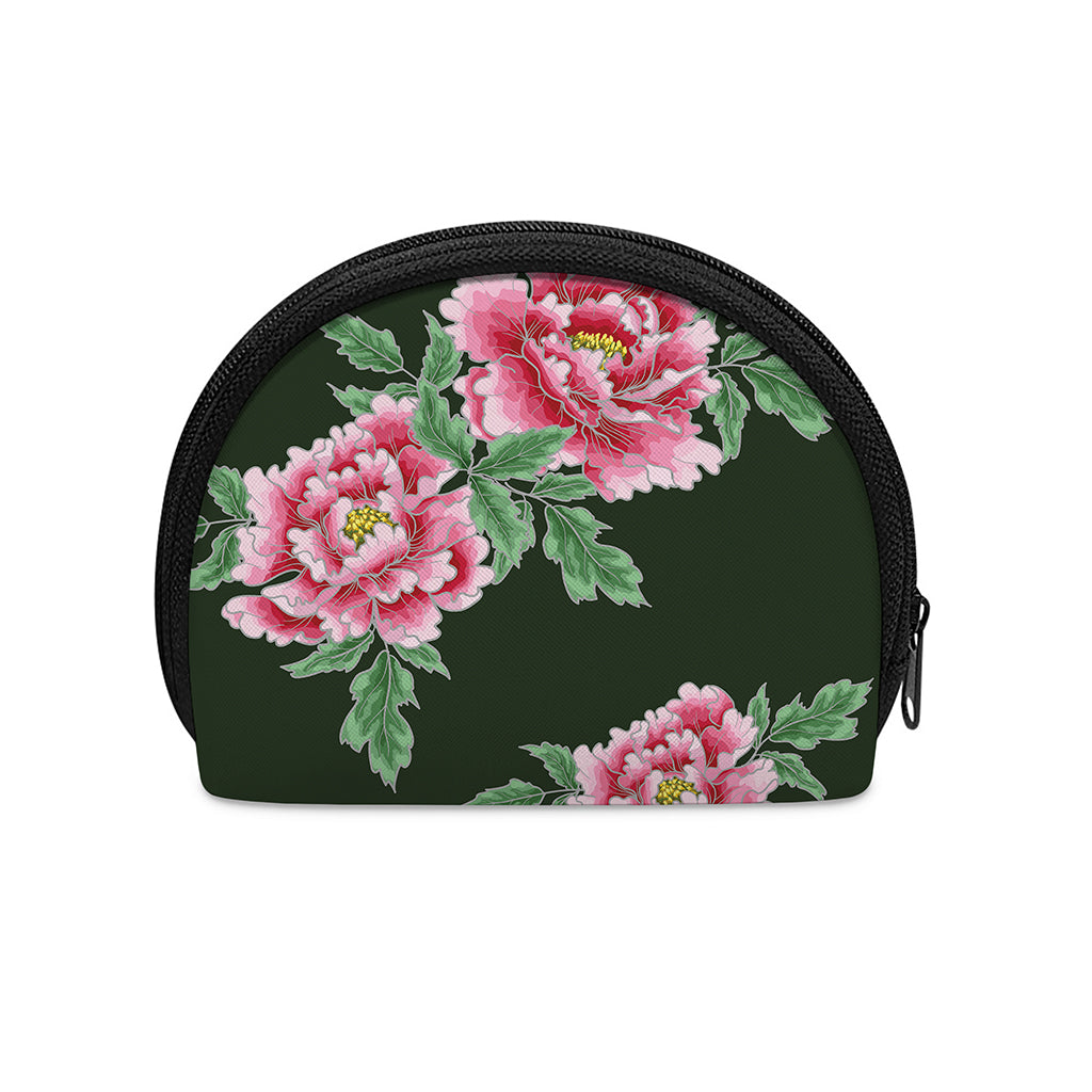 Japanese Peony Print Coin Purse