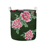 Japanese Peony Print Collapsible Laundry Basket